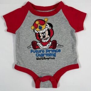WALT DISNEY WORLD Baby Boys' Mickey Mouse "Future Prince Charming" One Piece 3M